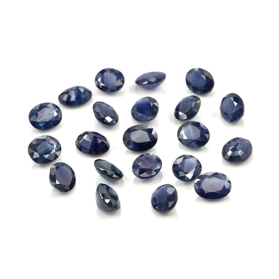 Natural Untreated Bangkok Blue Sapphire Calibrated Ovals | 3x4mm & 4x5mm