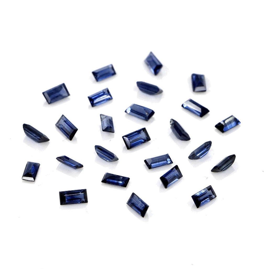 Natural Untreated Blue Sapphire Calibrated Baguettes | 1.5x3mm & 2x4mm