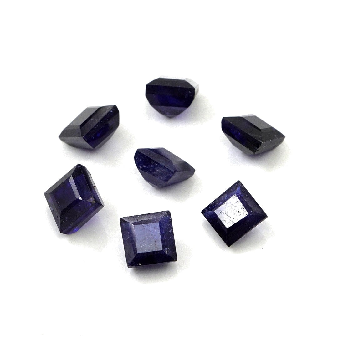 Natural Bangkok Blue Sapphire Calibrated Squares | 7mm & 8mm