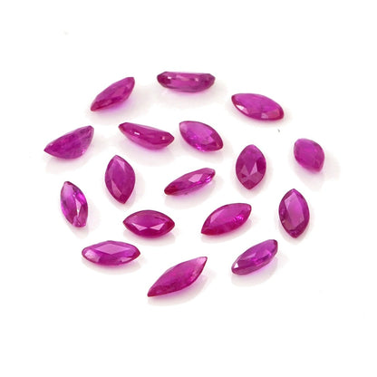 Natural Untreated Burma Ruby Calibrated Marquise | 2x4mm & 2.5x5mm
