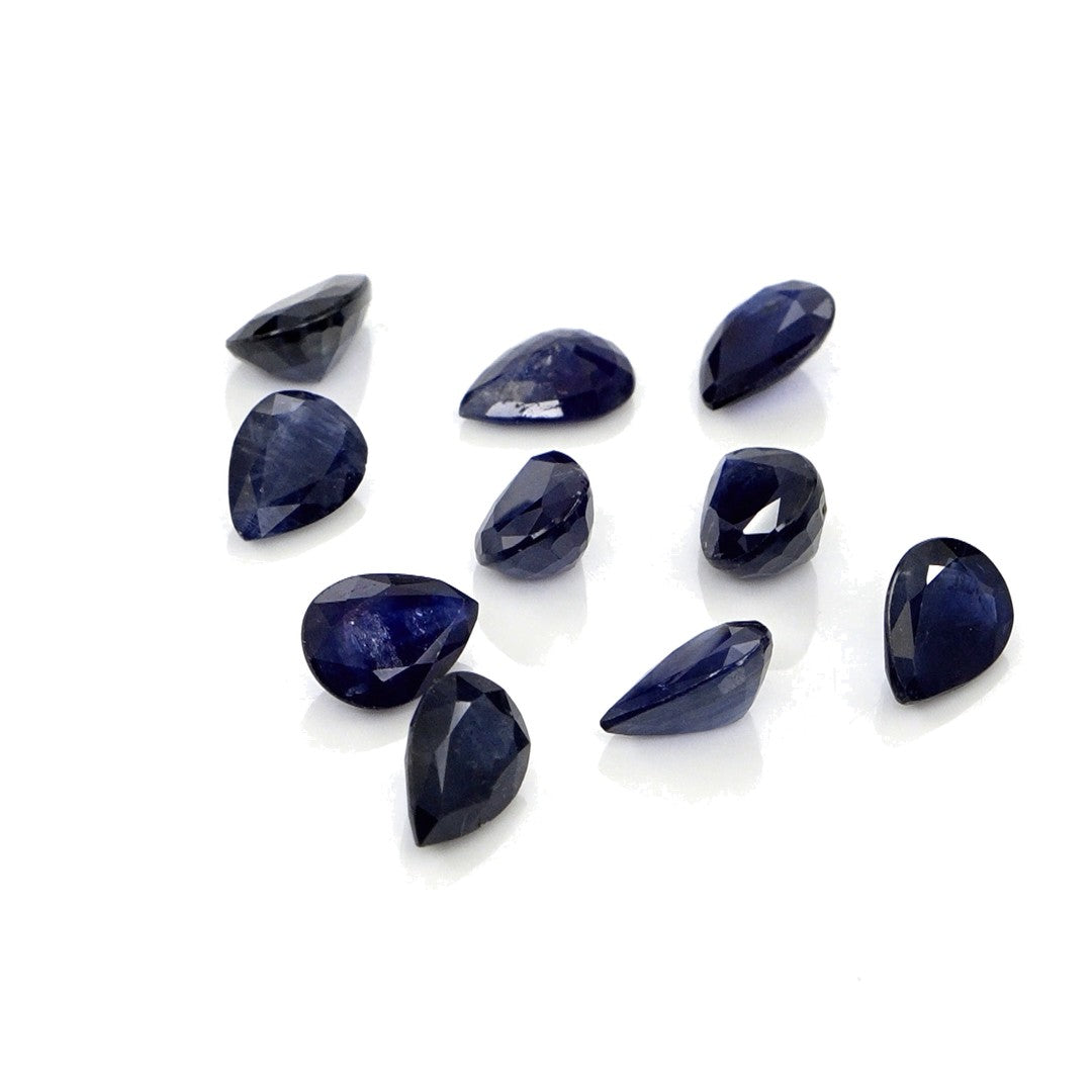 Natural Untreated Blue Sapphire Calibrated Pears | 5x7mm & 6x8mm