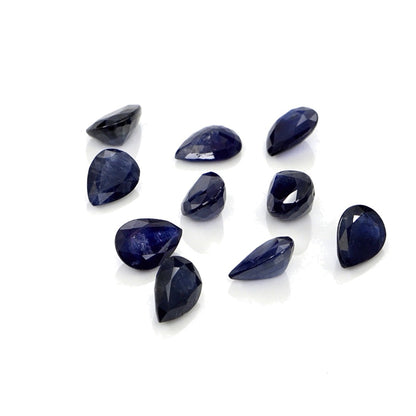 Natural Untreated Blue Sapphire Calibrated Pears | 5x7mm & 6x8mm
