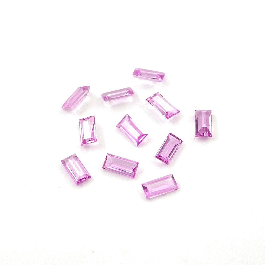 Natural Untreated Pink Sapphire Calibrated Baguettes | 2x4mm & 2.5x5mm
