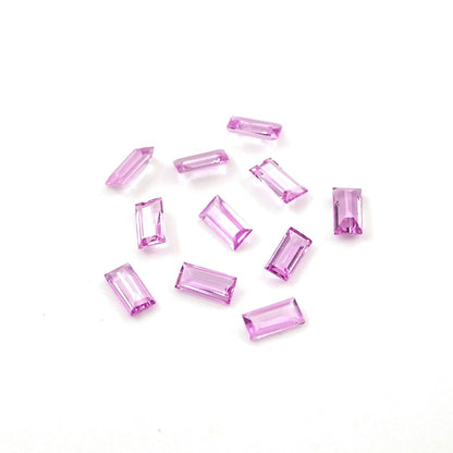 Natural Untreated Pink Sapphire Calibrated Baguettes | 2x4mm & 2.5x5mm