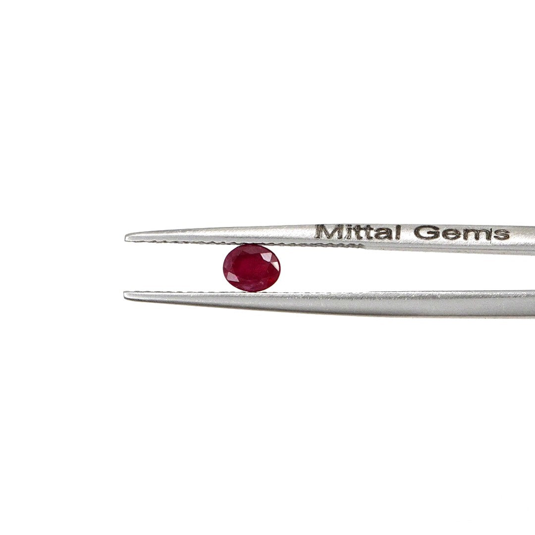 Natural Untreated African Ruby Calibrated Ovals | 3x4mm & 4x5mm