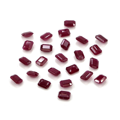 Natural Untreated Mozambique Ruby Calibrated Octagons | 3x4mm & 4x5mm