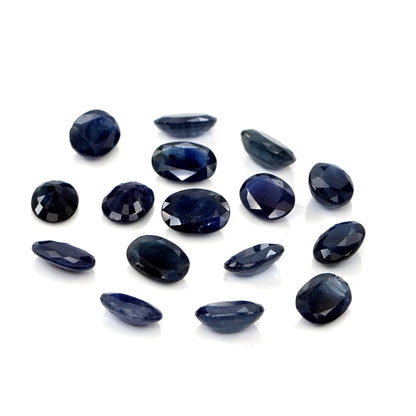 Natural Untreated Blue Sapphire Calibrated Ovals | 5x7mm & 6x8mm