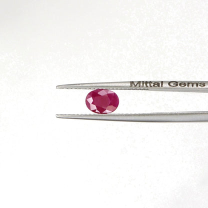 Natural Untreated Burma Ruby Calibrated Ovals | 5x7mm & 6x8mm