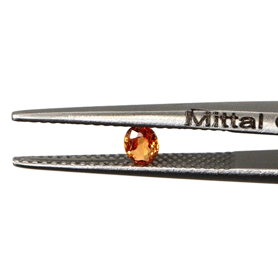 Natural Untreated Orange Sapphire Calibrated Ovals | 3x4mm & 4x5mm