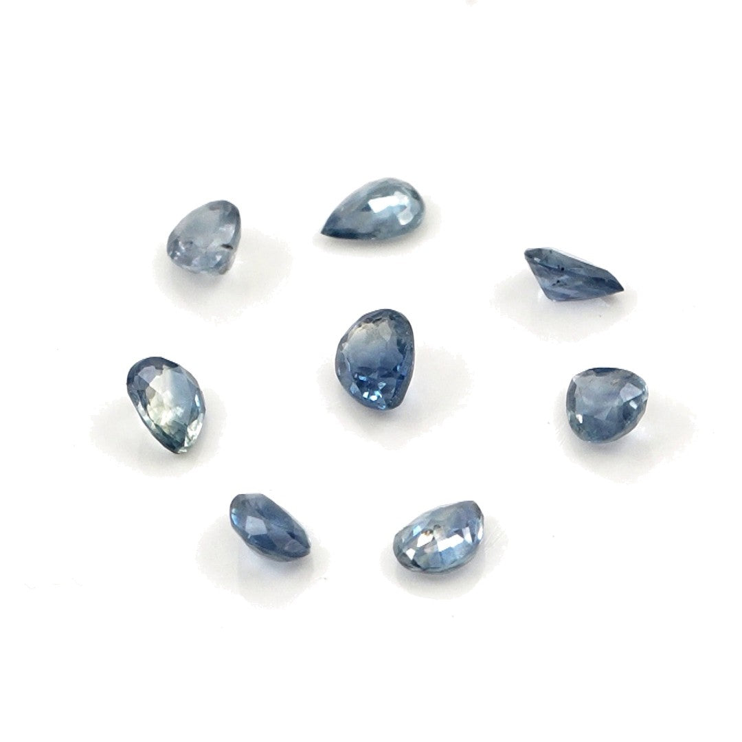 Natural Untreated Blue Sapphire Calibrated Pears | 3x4mm & 4x5mm