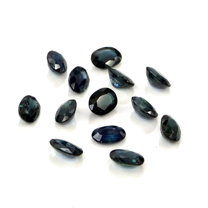 Natural Untreated Australian Blue Sapphire Calibrated Ovals | 5x7mm & 6x8mm