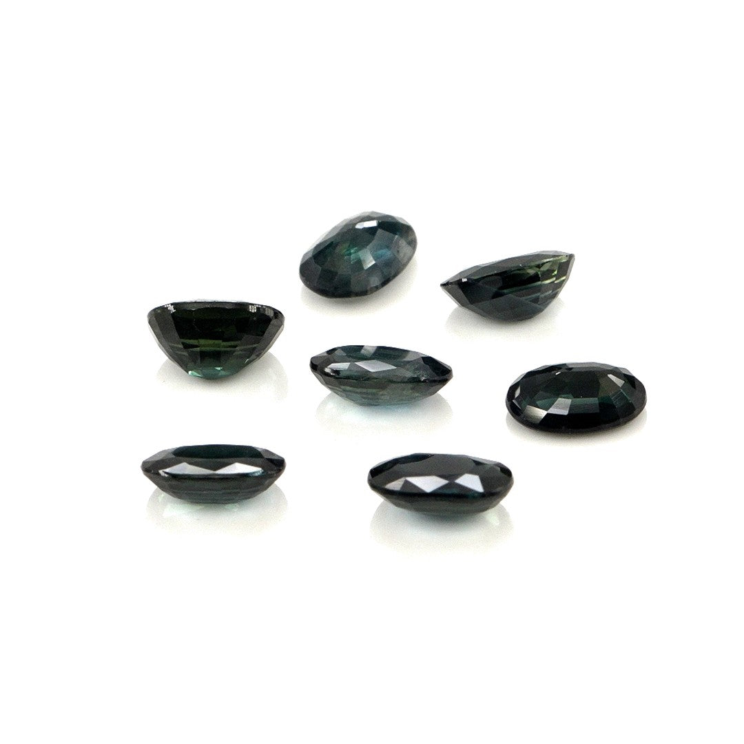 Natural Untreated Australian Teal Sapphire Calibrated Ovals | 5x6mm & 6x7mm