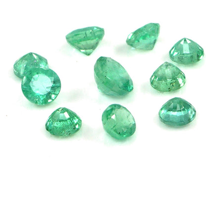 Natural Zambian Emerald Calibrated Rounds | 4mm & 4.5mm