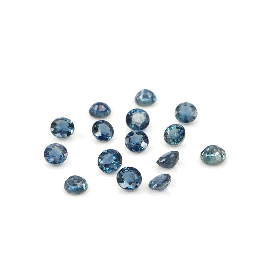 Natural Untreated Blue Sapphire Calibrated Rounds | 3mm & 3.5mm