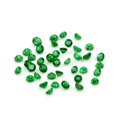Natural Zambian Emerald Calibrated Rounds | 3mm & 3.5mm