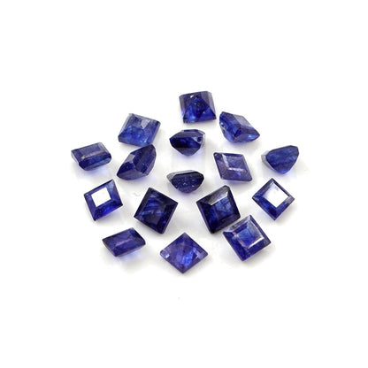 Natural Bangkok Blue Sapphire Calibrated Squares | 3mm & 3.5mm