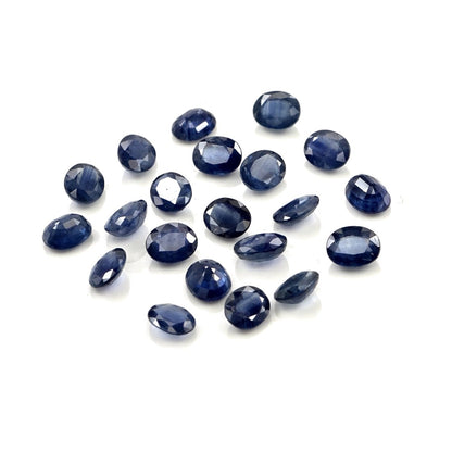Natural Untreated Blue Sapphire Calibrated Ovals | 3x4mm & 4x5mm