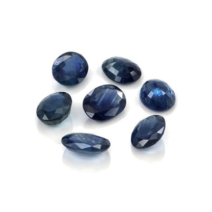 Natural Untreated Blue Sapphire Calibrated Ovals | 7x9mm & 8x10mm