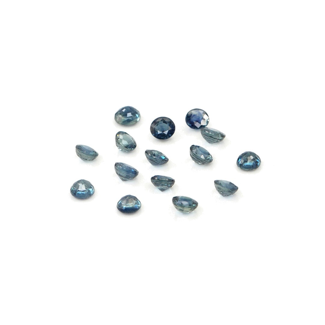 Natural Untreated Blue Sapphire Calibrated Rounds | 3mm & 3.5mm