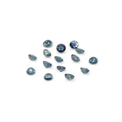 Natural Untreated Blue Sapphire Calibrated Rounds | 3mm & 3.5mm