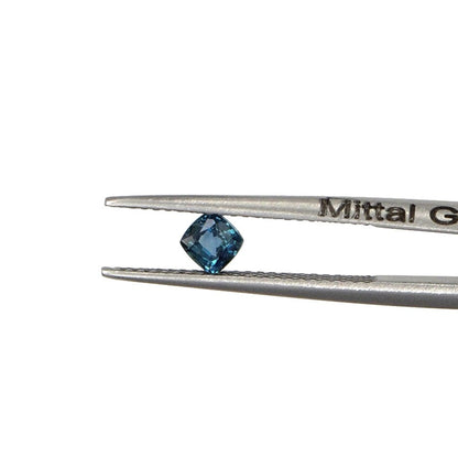 Natural Untreated Australian Teal Sapphire Calibrated Cushions | 4mm & 4.5mm