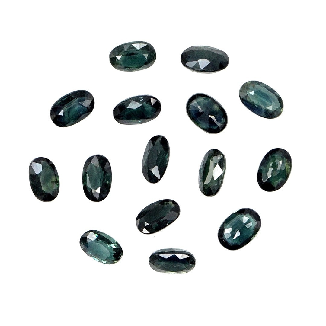 Natural Untreated Teal Sapphire Calibrated Ovals | 3x5mm & 4x6mm