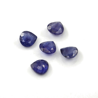 Natural Bangkok Blue Sapphire Calibrated Hearts | 7mm & 8mm