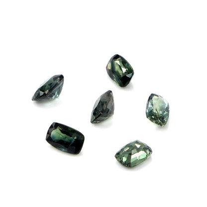 Natural Untreated Australian Teal Sapphire Calibrated Long Cushions | 3x4mm & 4x5mm