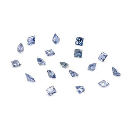 Natural Untreated Blue Sapphire Calibrated Squares | 3mm & 3.5mm