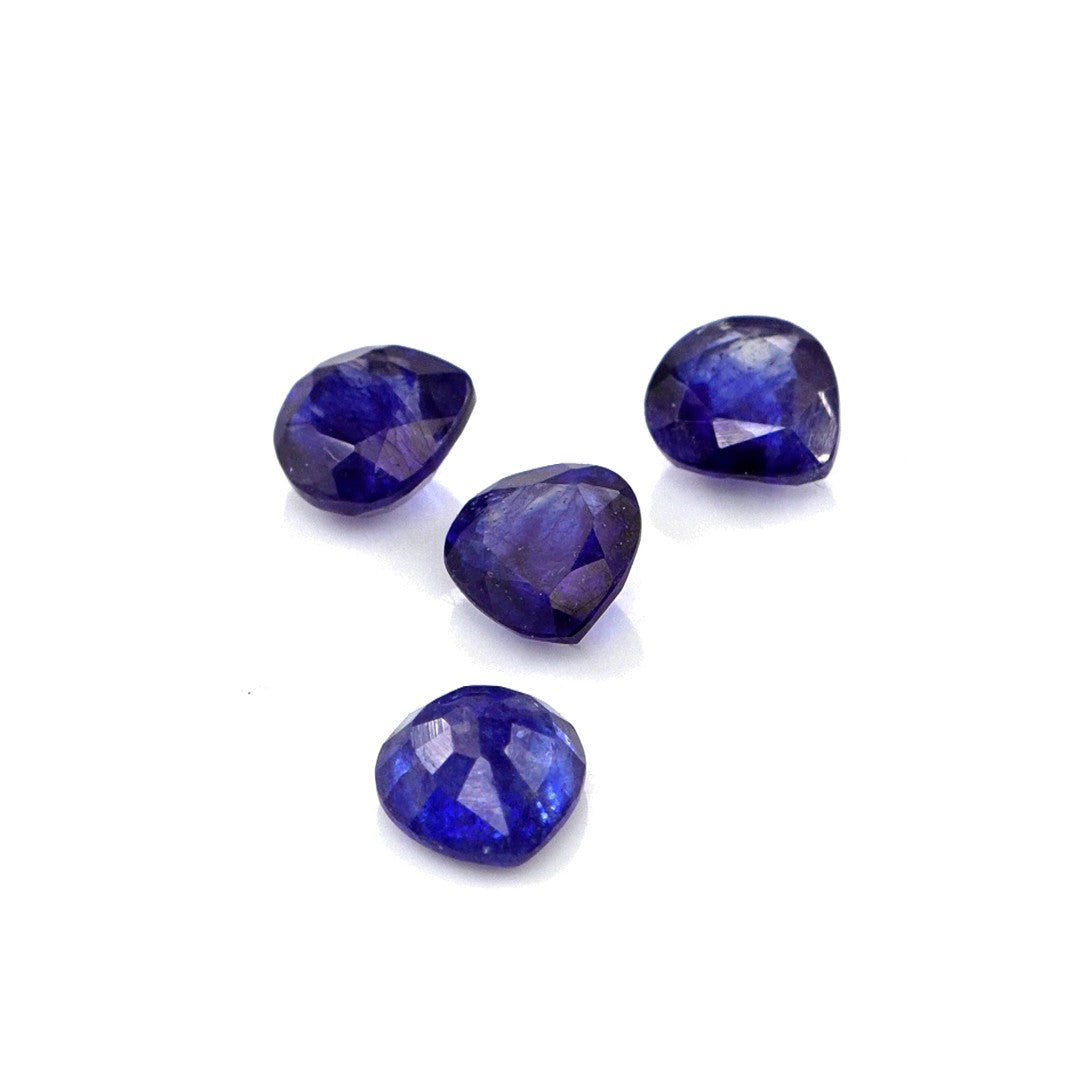 Natural Bangkok Blue Sapphire Calibrated Hearts | 5mm & 6mm