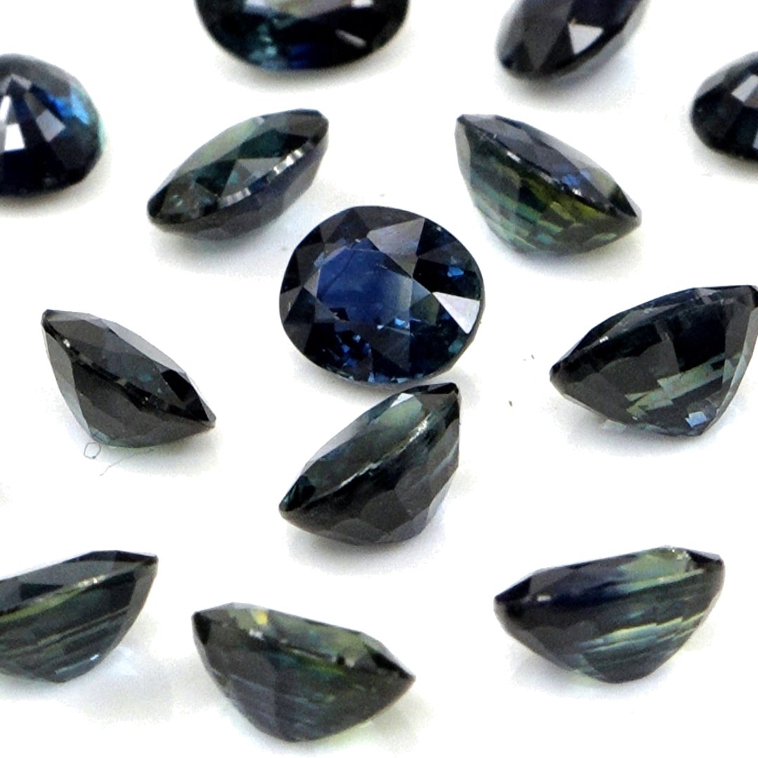 Natural Untreated Blue Sapphire Calibrated Ovals | 3x4mm & 4x5mm