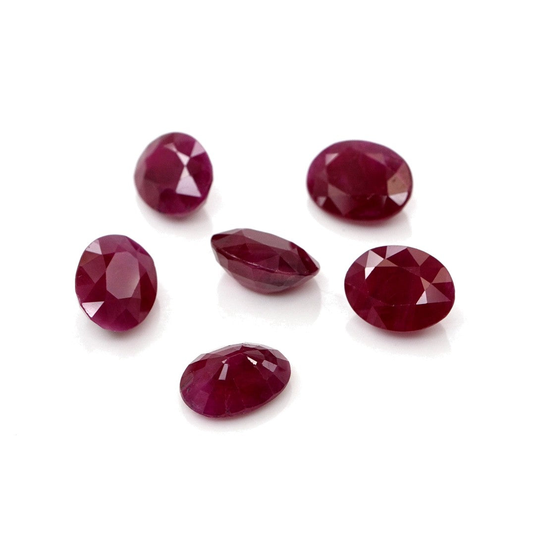 Natural Untreated Burma Ruby Calibrated Ovals | 5x7mm & 6x8mm