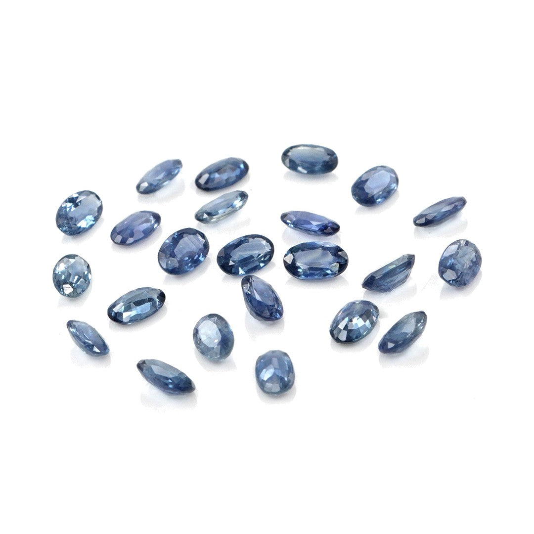 Natural Untreated Blue Sapphire Calibrated Ovals | 3x5mm & 4x6mm