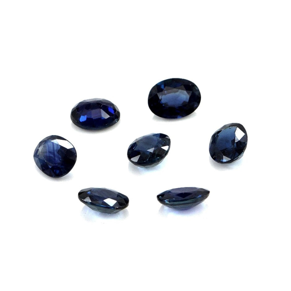Natural Untreated Australian Blue Sapphire Calibrated Ovals | 5x6mm & 6x7mm