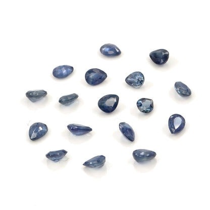 Natural Untreated Blue Sapphire Calibrated Pears | 3x4mm & 4x5mm