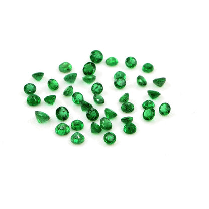 Natural Zambian Emerald Calibrated Rounds | 3mm & 3.5mm