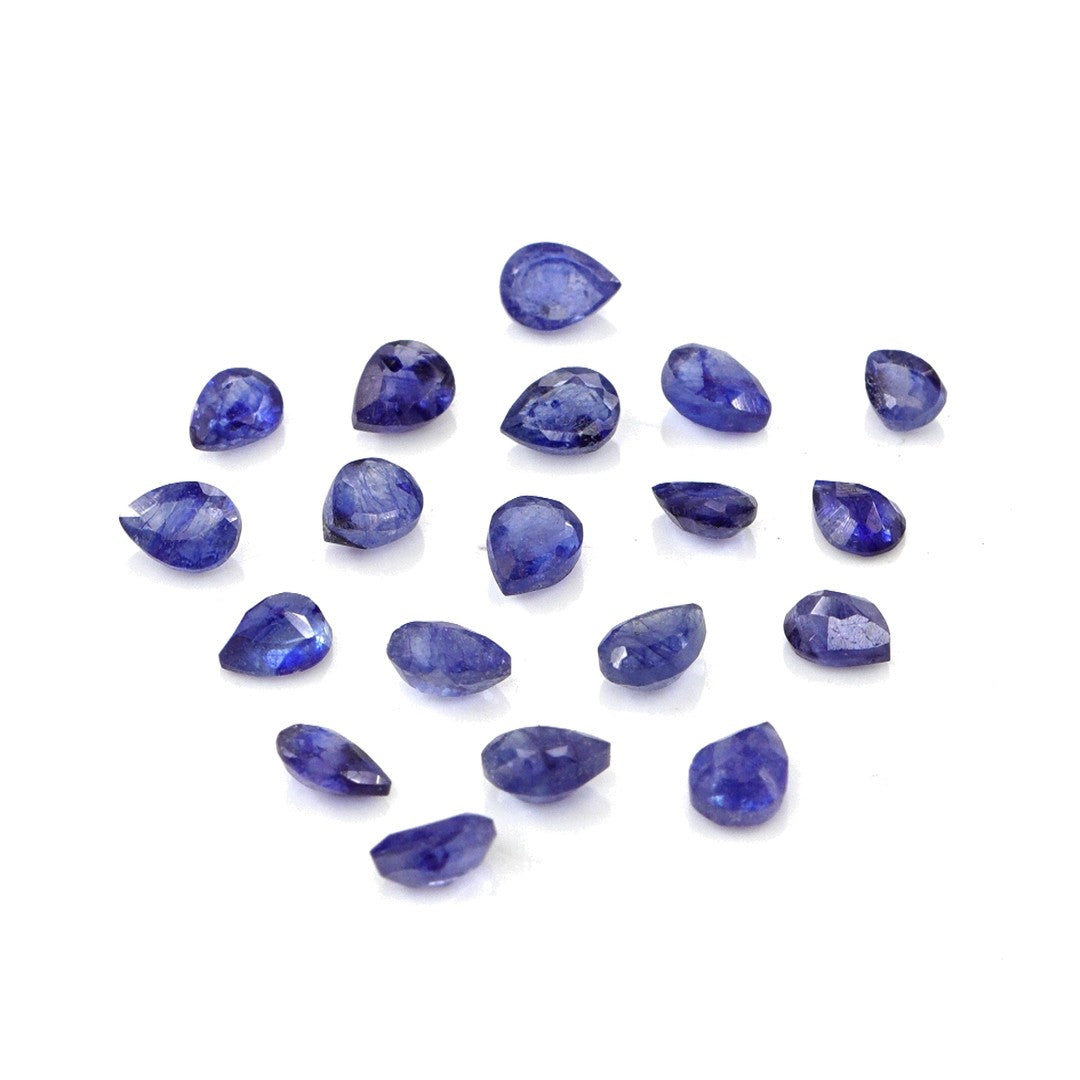 Natural Bangkok Blue Sapphire Calibrated Pears | 3x4mm & 4x5mm