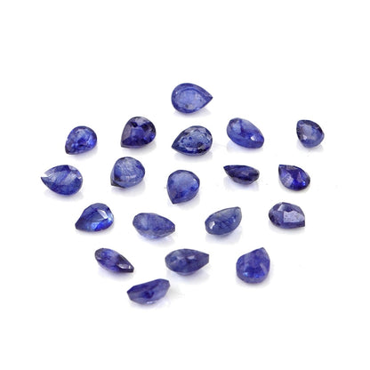 Natural Bangkok Blue Sapphire Calibrated Pears | 3x4mm & 4x5mm