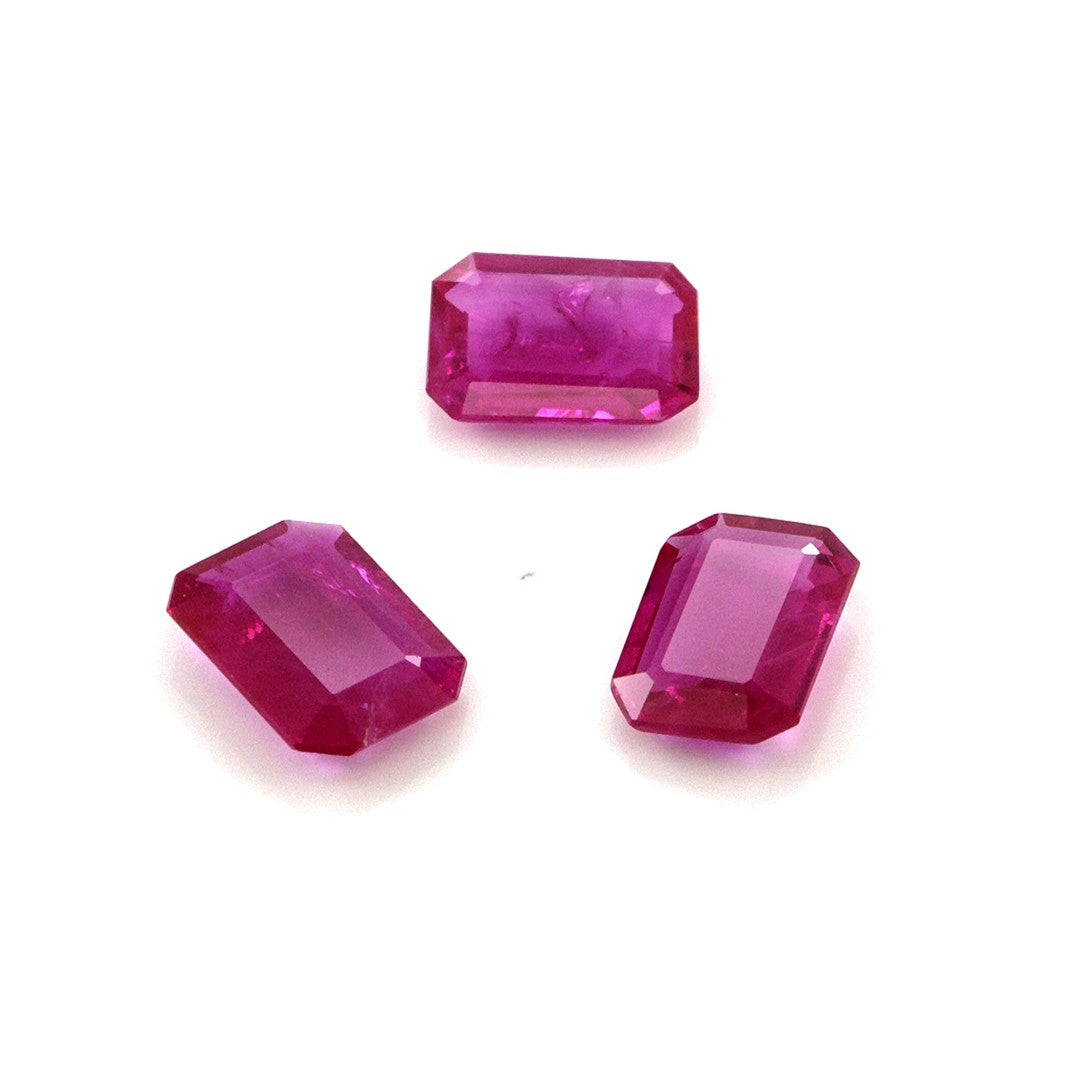 Natural Untreated Burma Ruby Calibrated Octagons | 5x7mm & 6x8mm