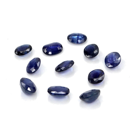Natural Untreated Blue Sapphire Calibrated Ovals | 3x4mm & 4x5mm