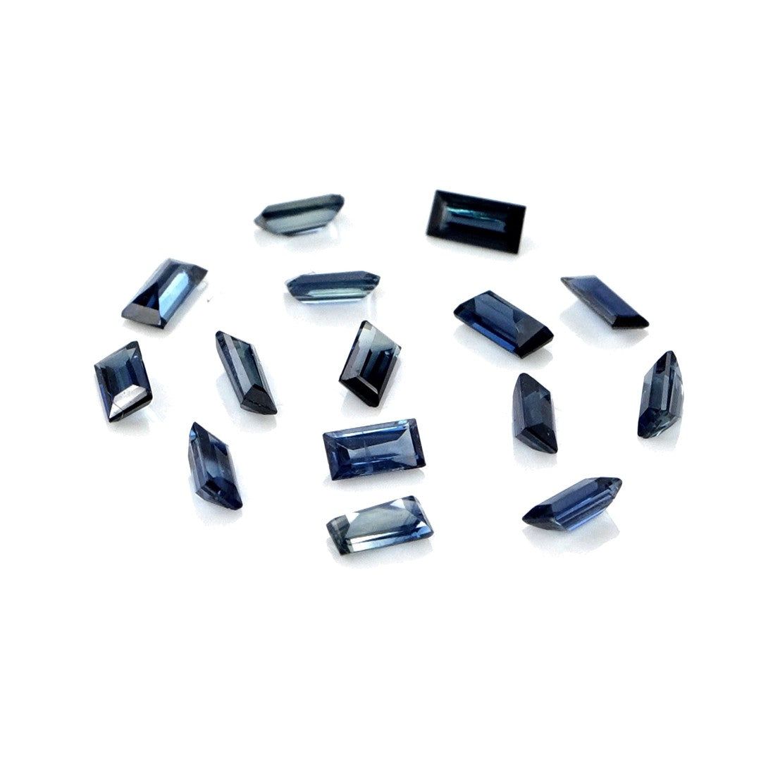 Natural Untreated Blue Sapphire Calibrated Baguettes | 1.5x3mm & 2x4mm