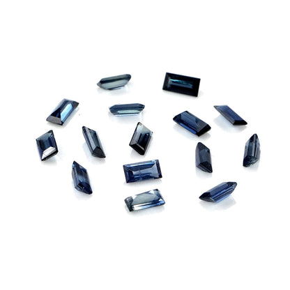Natural Untreated Blue Sapphire Calibrated Baguettes | 1.5x3mm & 2x4mm