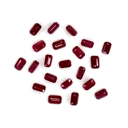 Natural Untreated Mozambique Ruby Calibrated Octagons | 3x5mm & 4x6mm