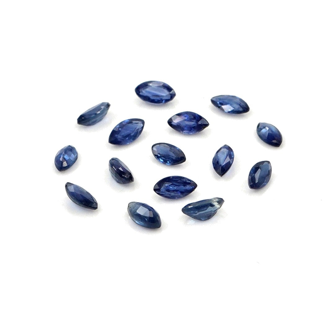 Natural Untreated Blue Sapphire Calibrated Marquise | 1.5x3mm & 2x4mm