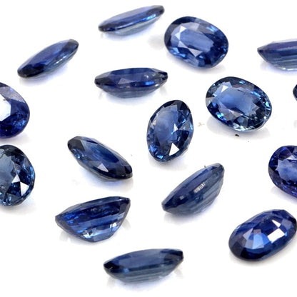 Natural Untreated Blue Sapphire Calibrated Ovals | 3x4mm & 4x5mm