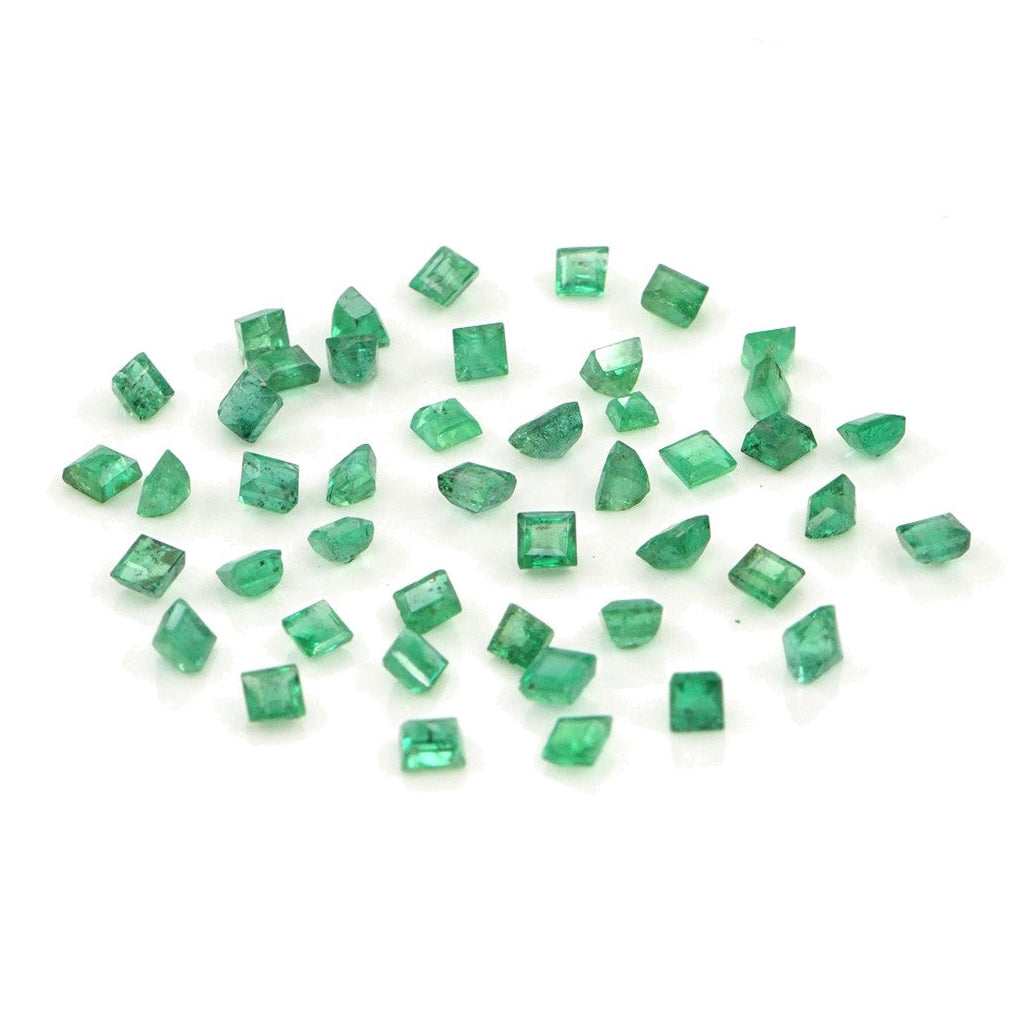 Natural Zambian Emerald Calibrated Squares | 2mm & 2.5mm