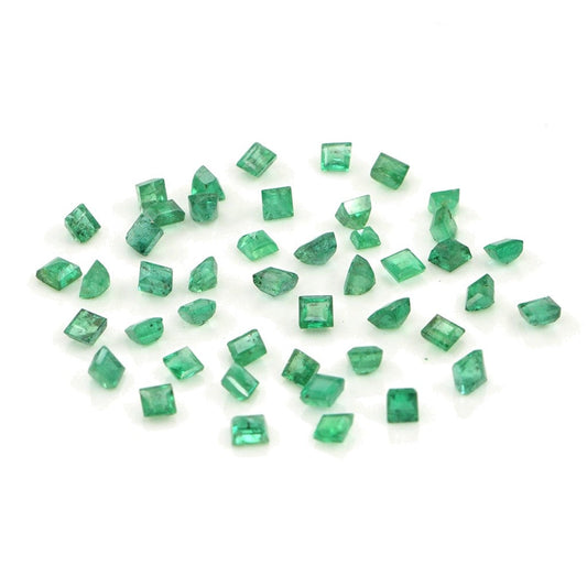 Natural Zambian Emerald Calibrated Squares | 2mm & 2.5mm