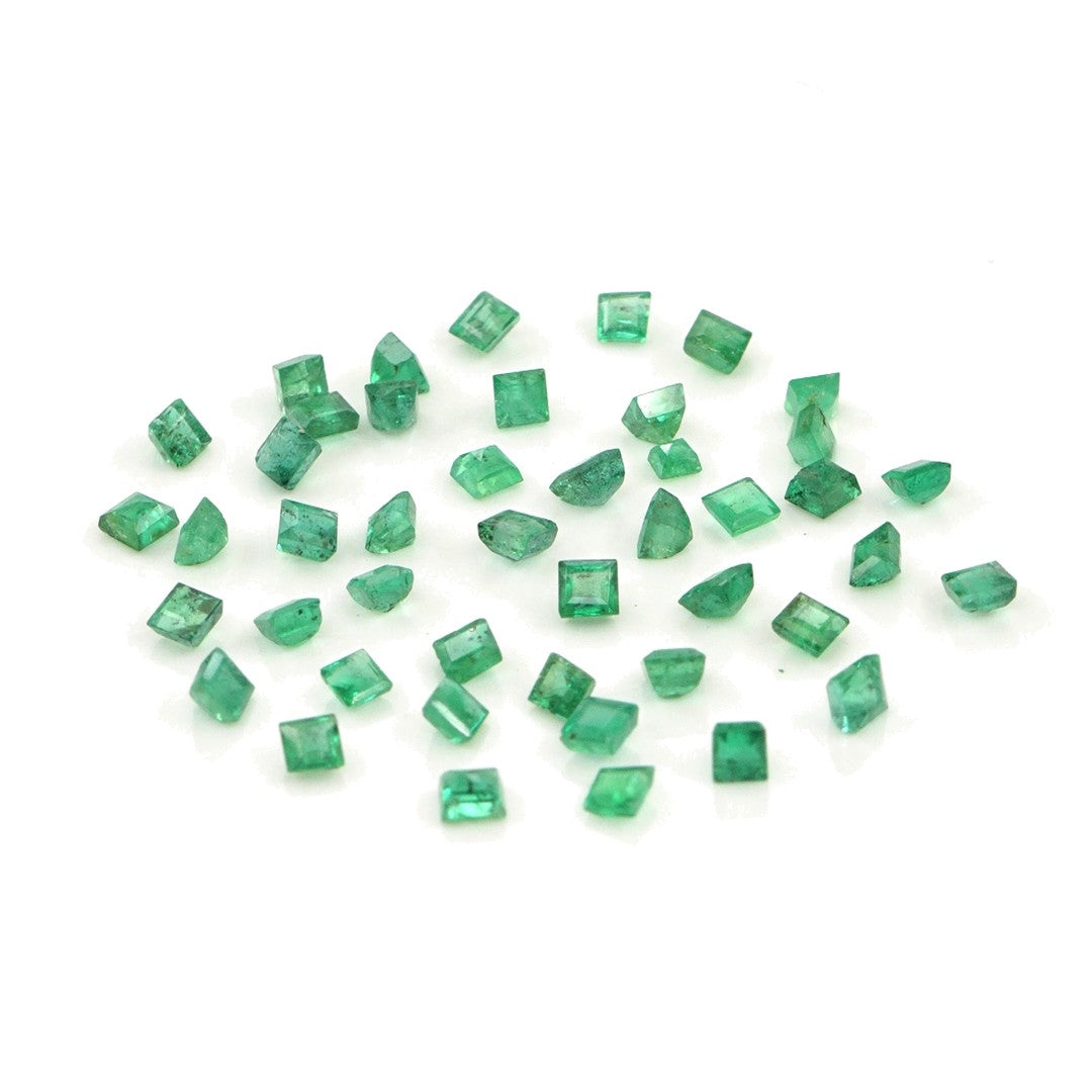 Natural Zambian Emerald Calibrated Squares | 1.5mm & 1.75mm