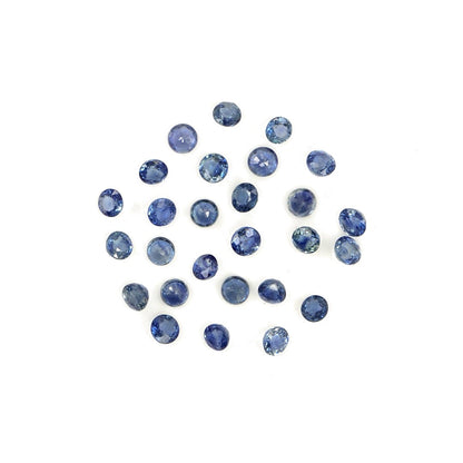 Natural Untreated Blue Sapphire Calibrated Rounds | 3mm & 3.5mm