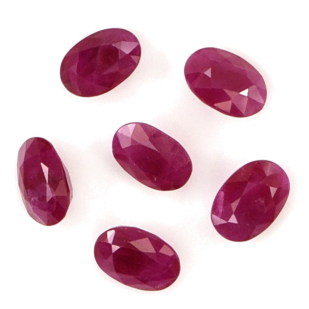 Natural Untreated Burma Ruby Calibrated Ovals | 5x7mm & 6x8mm